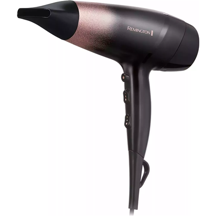 Remington hiustenkuivaaja D5305 Rose Shimmer, 2200 W, lämpötila-asetusten määrä 3, ionitoiminto, diffuusorisuutin, musta/vaaleanpunainen