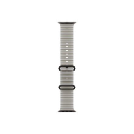 Apple (APPLE 49mm Läpinäkyvä harmaa Ocean Band - Musta titaani)