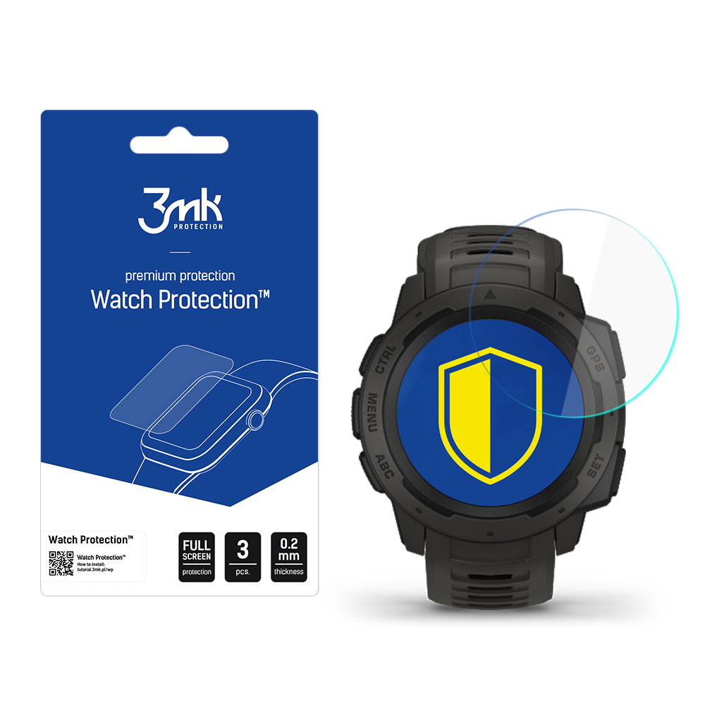 Garmin Instinct – 3mk Watch Protection FlexibleGlass älykellon näytönsuoja