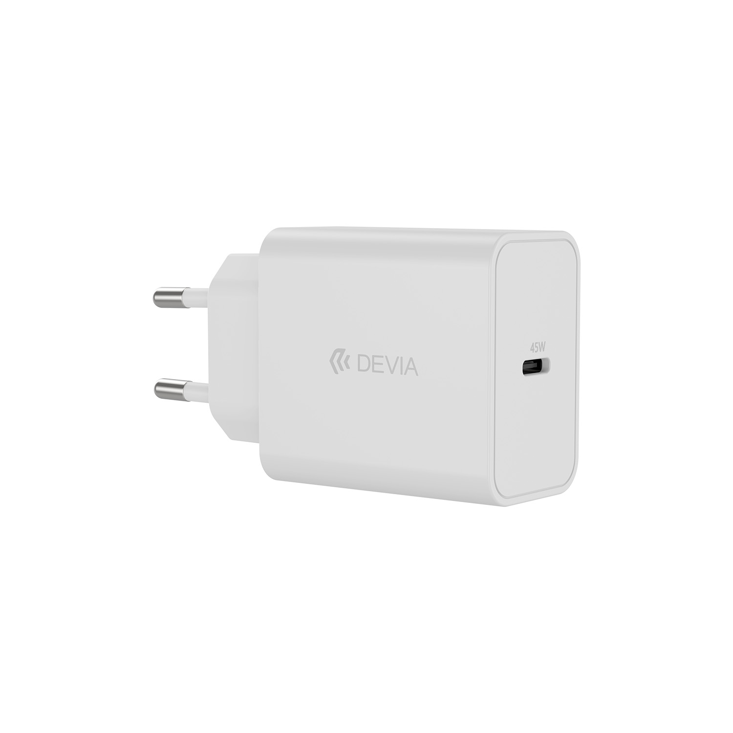 Devia Rocket PD -seinälaturi, 45 W, 1 × USB-C, valkoinen