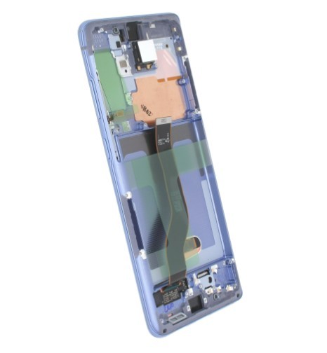 Alkuperäinen Haze Purple -värinen Samsung G985F/G986F S20 Plus LCD -näyttö kosketuspaneelilla ja kehyksellä (huoltopakkaus)