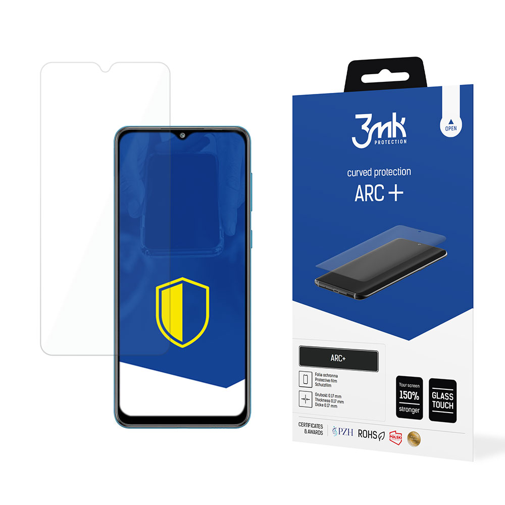 Samsung Galaxy M02 – 3mk ARC+ puhelimen näytönsuoja