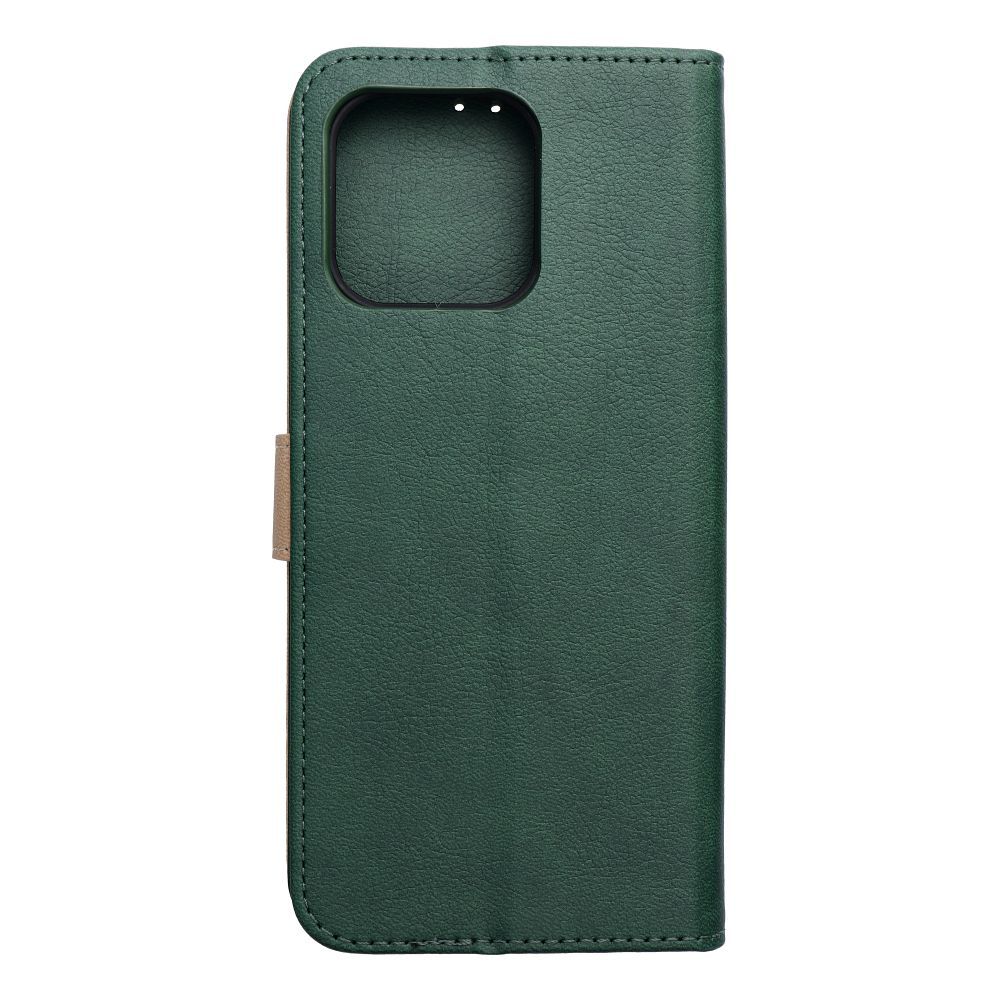 Vihreä ja kullanvärinen Split Book -lompakkokotelo Motorola G57 POWER -puhelimelle