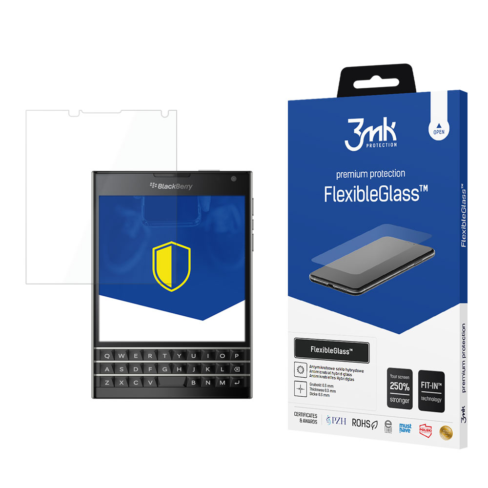 BlackBerry Passport – 3mk FlexibleGlass puhelimen näytönsuoja