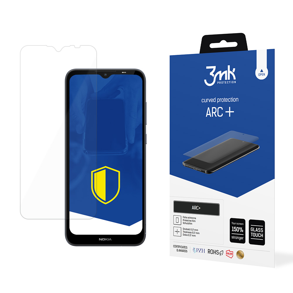 Nokia C20 – 3mk ARC+ puhelimen näytönsuoja