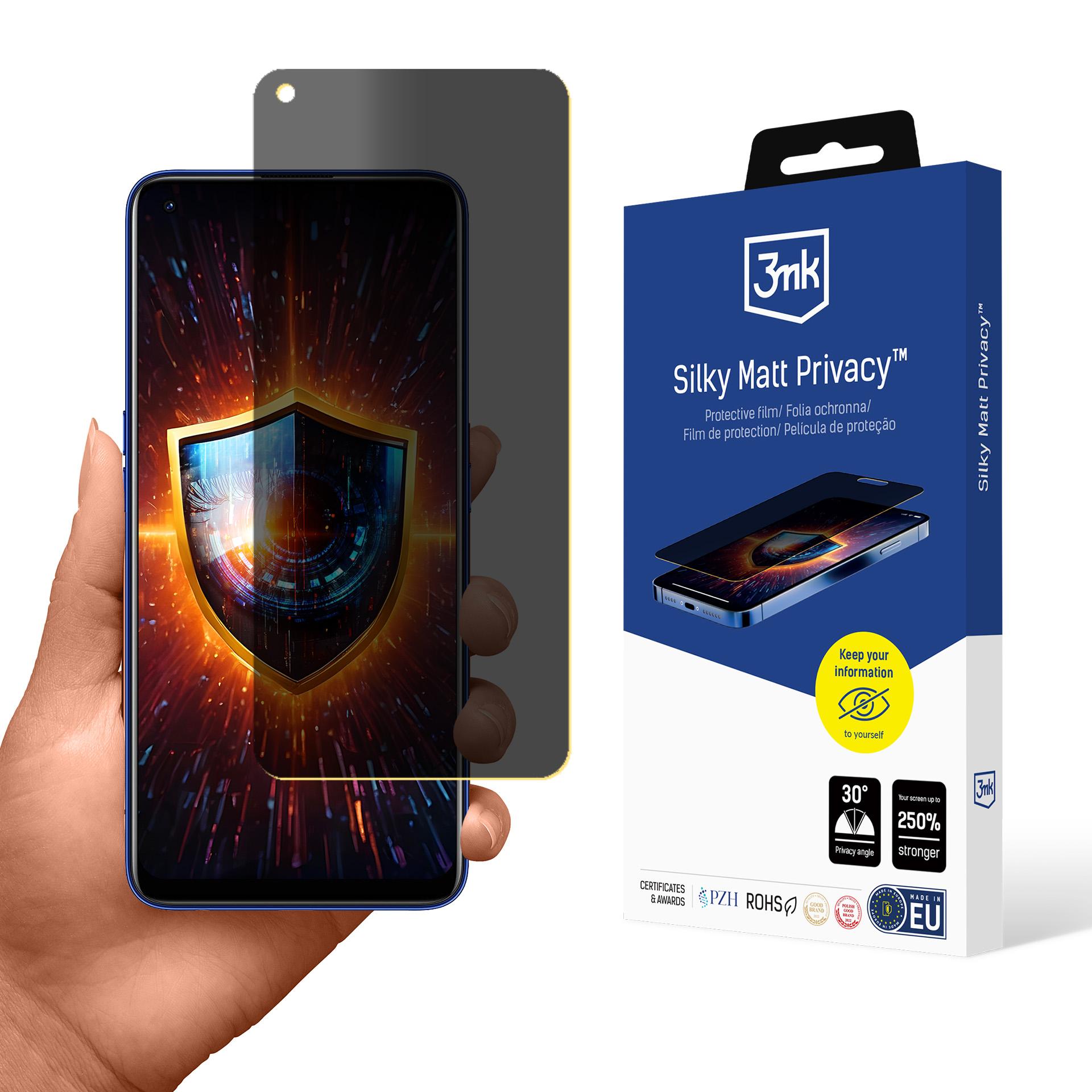 Realme 7 Pro – 3mk Silky Matt Privacy tietosuojakalvo