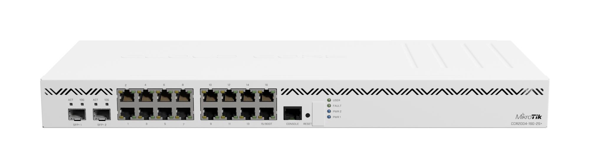 1000M 16-porttinen verkkoreititin/CCR2004-16G-2S+ MIKROTIK
