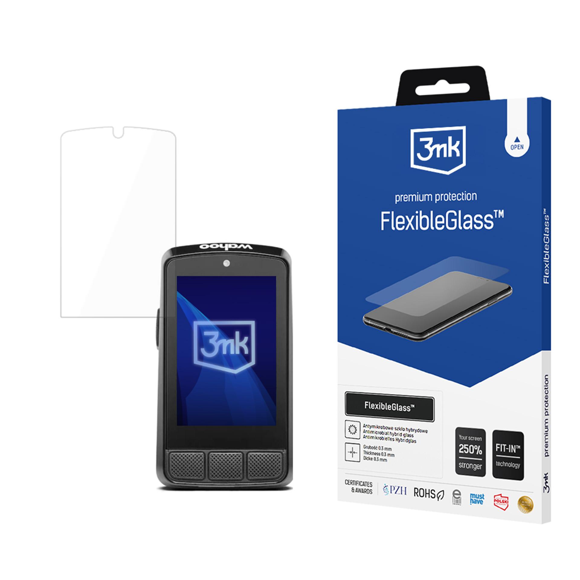 WAHOO Elemnt Bolt 3 – 3mk FlexibleGlass puhelimen näytönsuoja