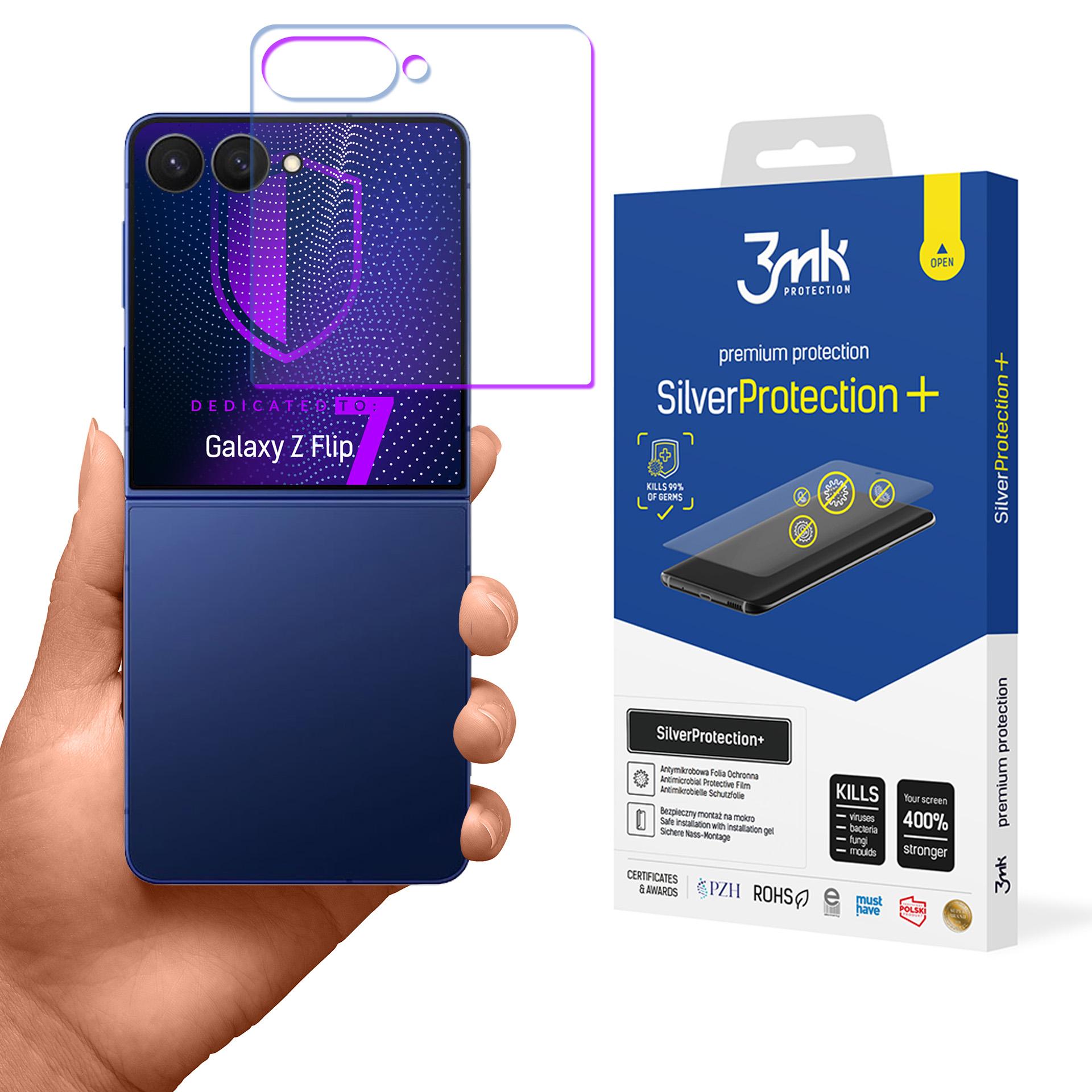Samsung Galaxy Z Flip 7 – 3mk SilverProtection+ puhelimen näytönsuoja