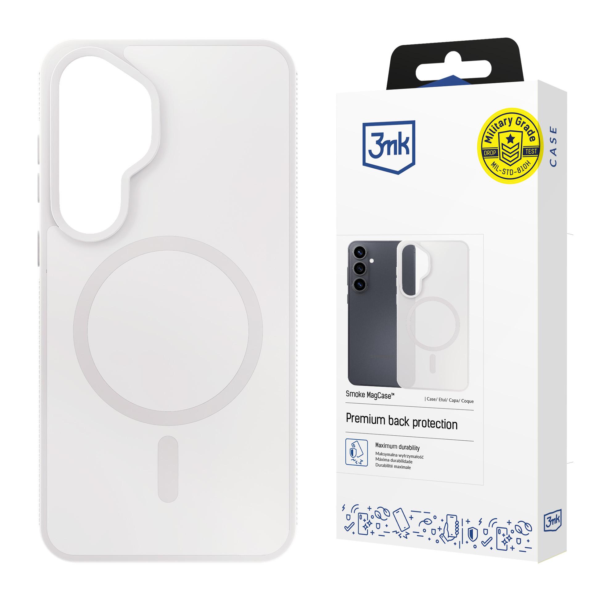 Samsung Galaxy S26 – 3mk Smoke MagCase valkoinen puhelimen suojakuori