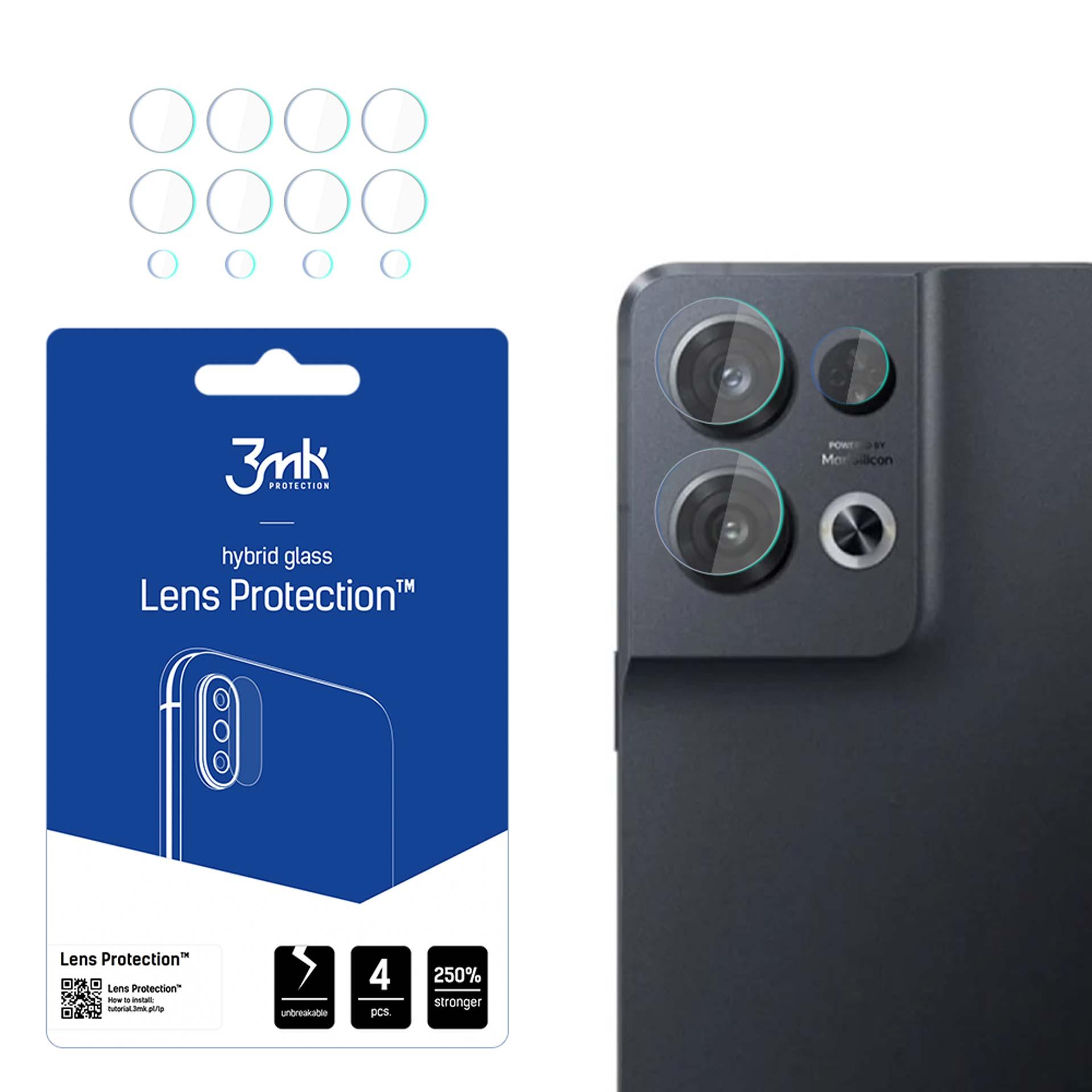 Oppo Reno 8 Pro 5G (China) – 3mk Lens Protection kameran linssinsuoja