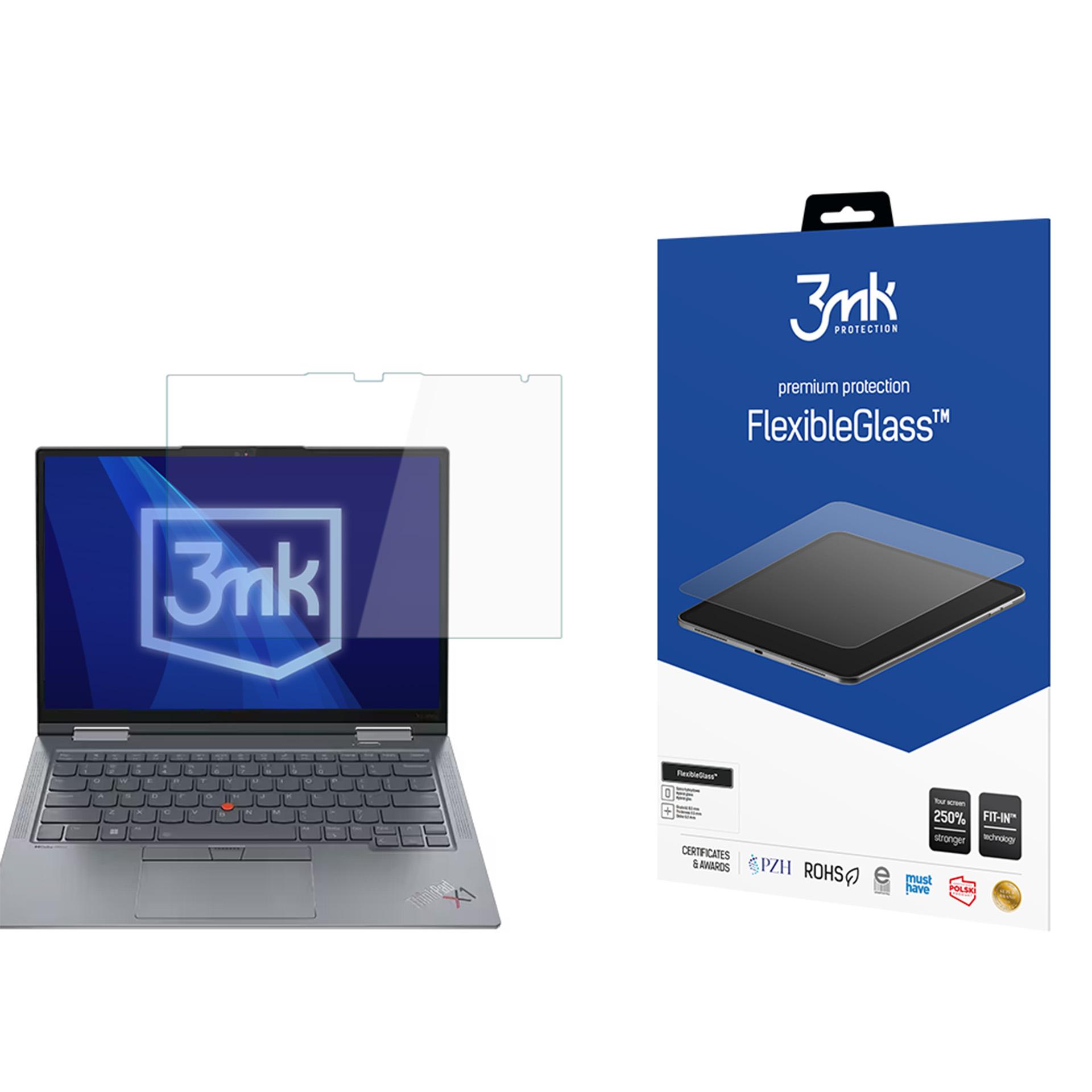 Lenovo ThinkPad X1 Yoga Gen 8 – 3mk FlexibleGlass (enintään 15") tietokoneen näytönsuoja