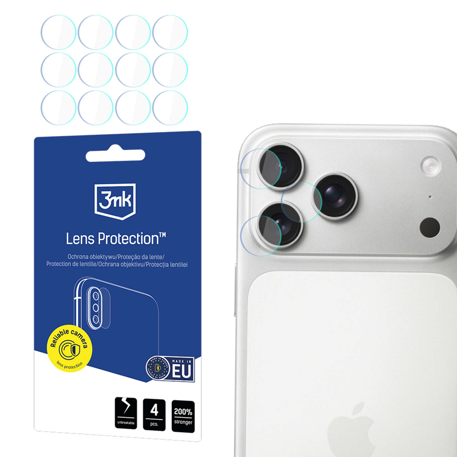Apple iPhone 18 Pro/ 18 Pro Max – 3mk Lens Protection kameran linssinsuoja