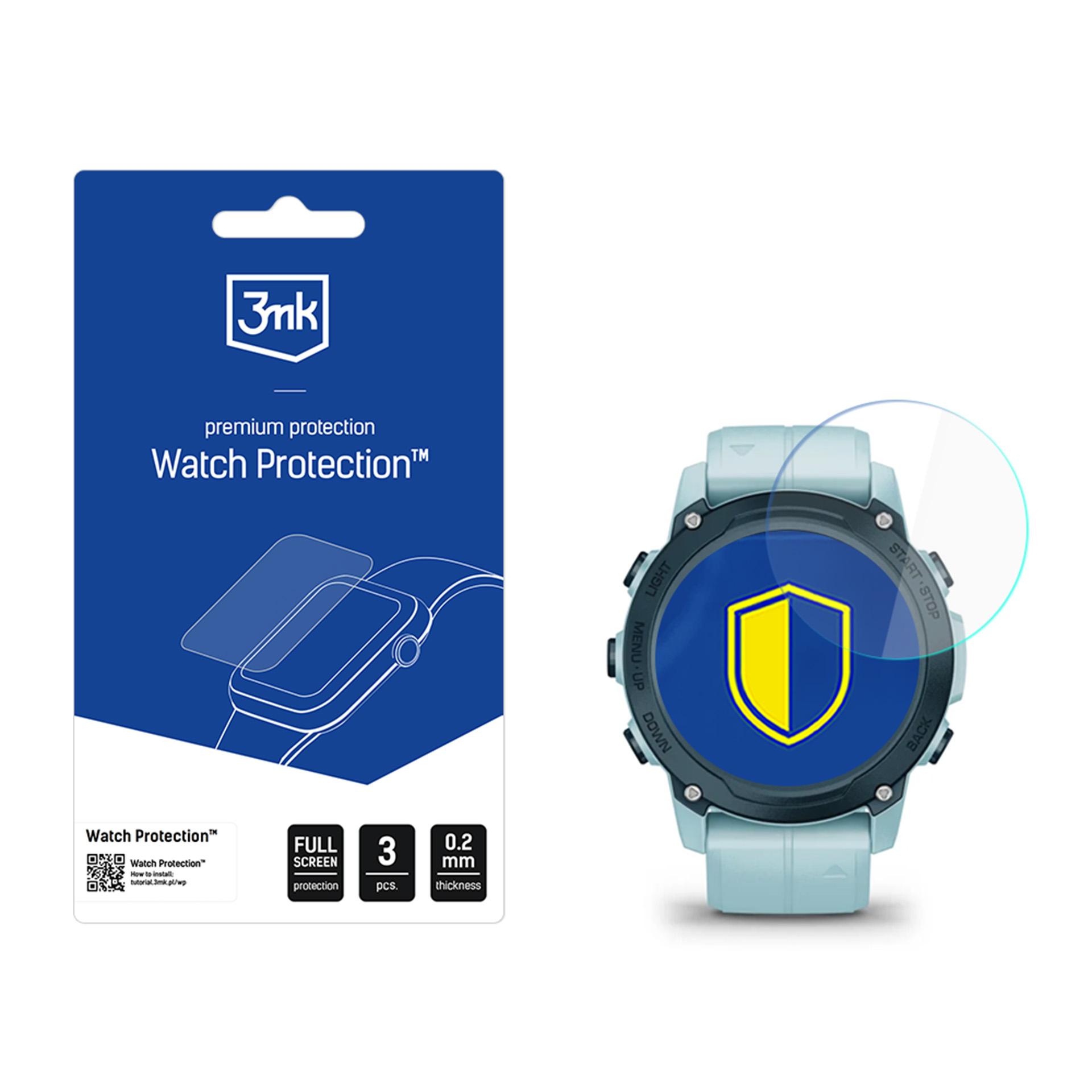 Älykellon suojalasi 3mk Watch Protection FlexibleGlass Garmin Descent G1 / G1 Solar