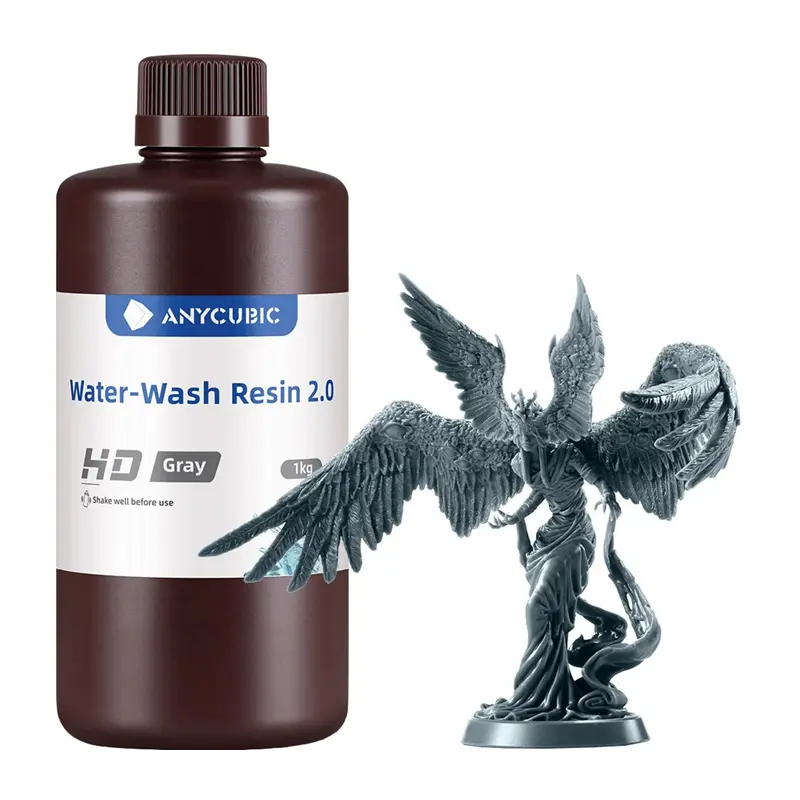 ANYCUBIC Water-Wash Resin 2.0 -vesipestävä hartsi, harmaa