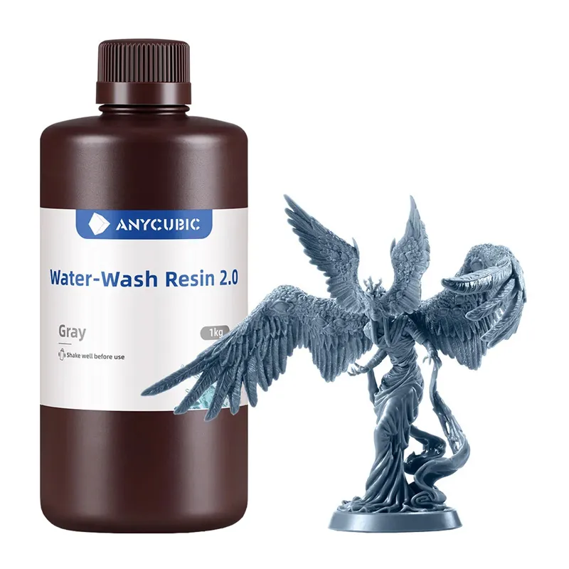 ANYCUBIC Water-Wash Resin 2.0 -vesipestävä hartsi, harmaa