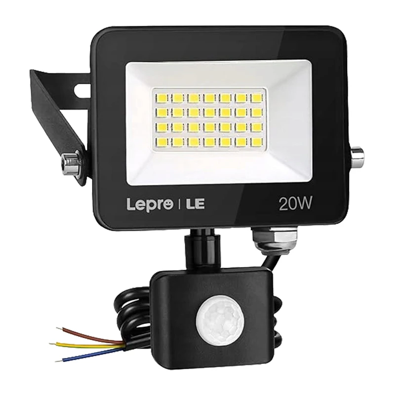 LEPRO 340013-DW-EU 20W 2000 lm 5000 K IP65 LED-valonheitin liiketunnistimella