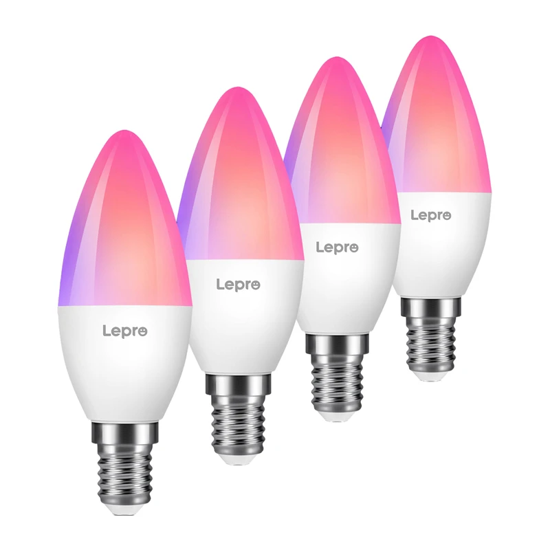 LEPRO BC1-EU-4 C37 RGBCW Wi-Fi-LED-lamppu