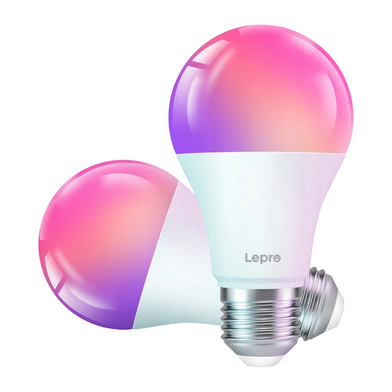 LEPRO B1-EU-2 älykäs LED E27 Wi-Fi lamppu, 2 kpl pakkaus
