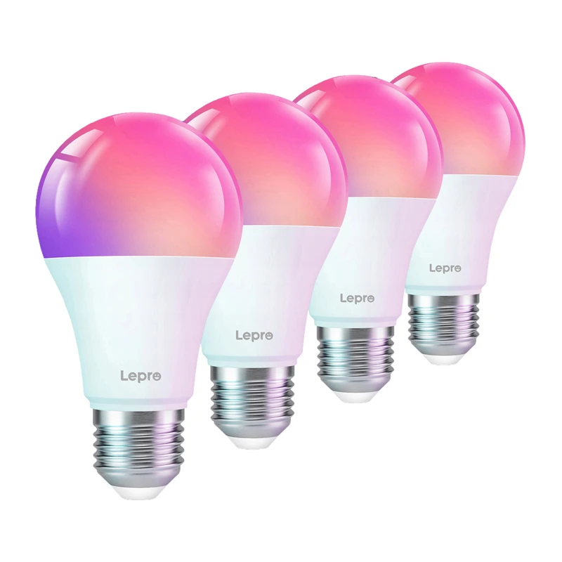 LEPRO B1-EU-4 E27 Wi-Fi-LED-lamput, 4 kpl pakkaus