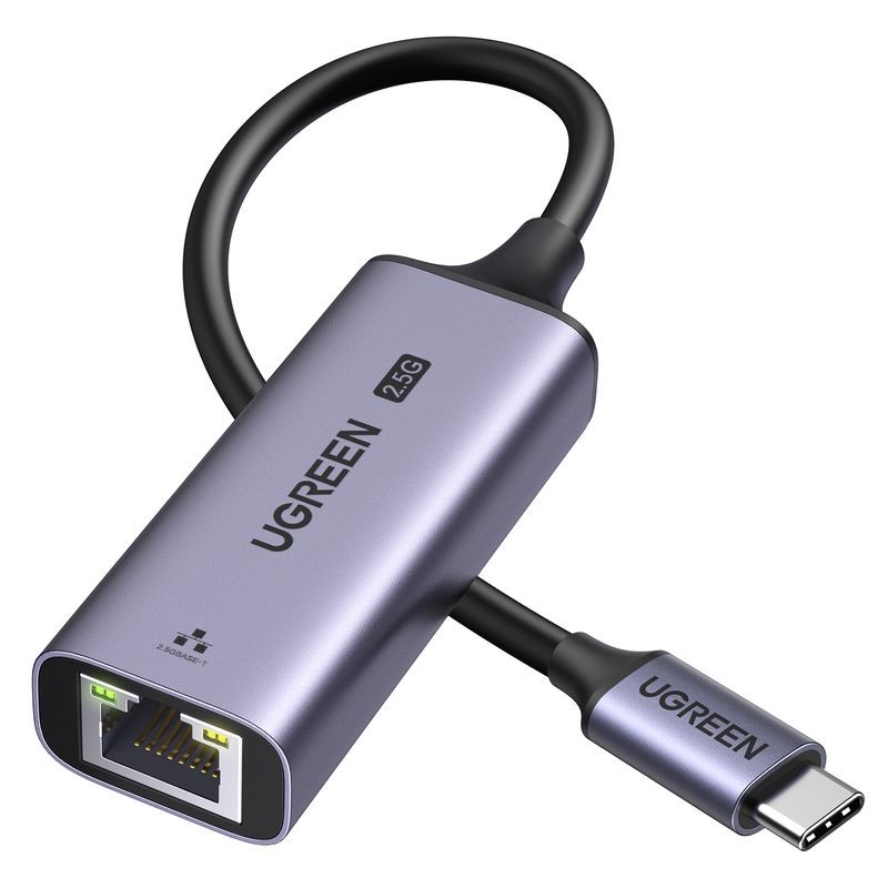 Harmaa Ugreen CM648 USB-C–RJ45-verkkosovitin (25052)