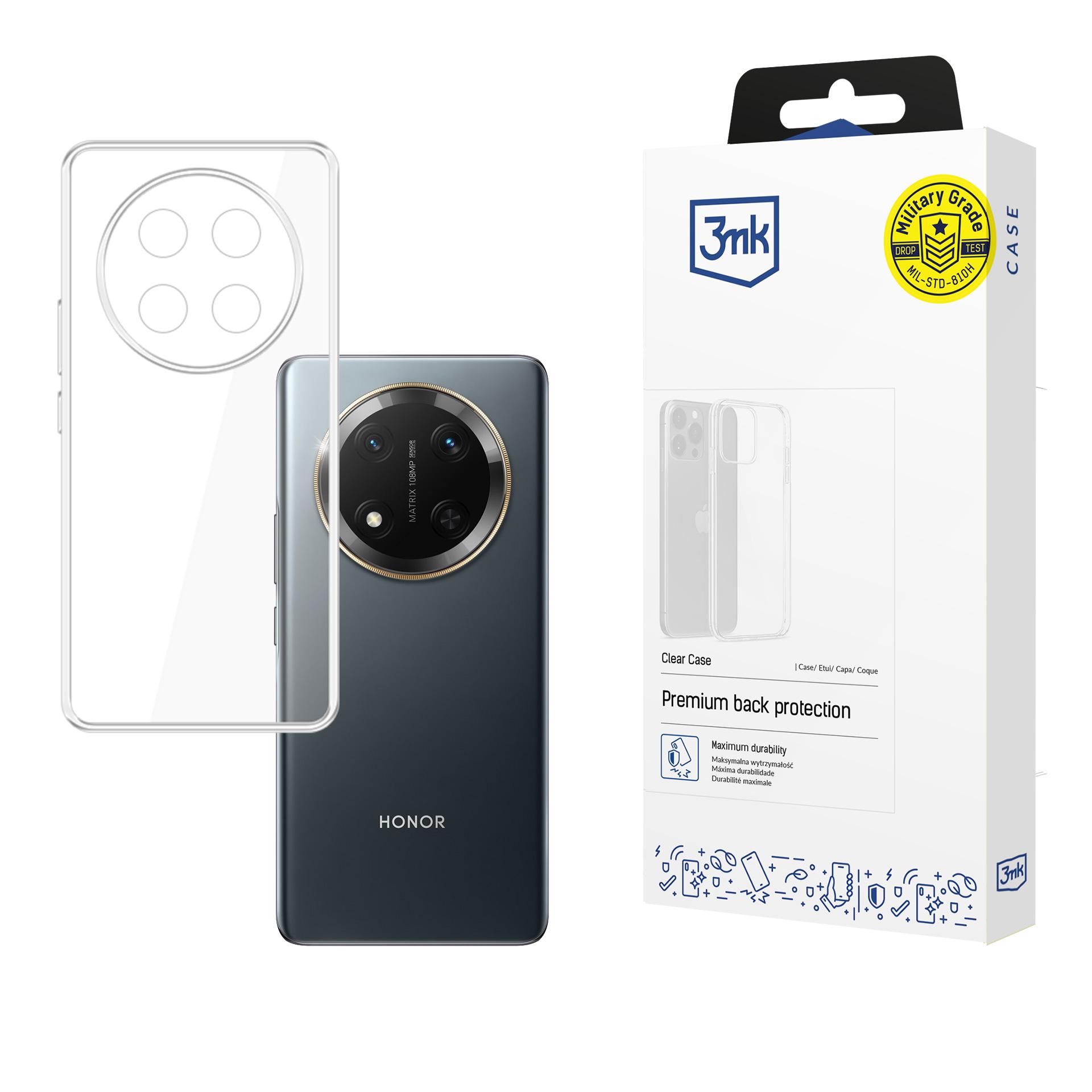 3mk Clear Case Suojakuori Honor Magic7 Litelle läpinäkyvä