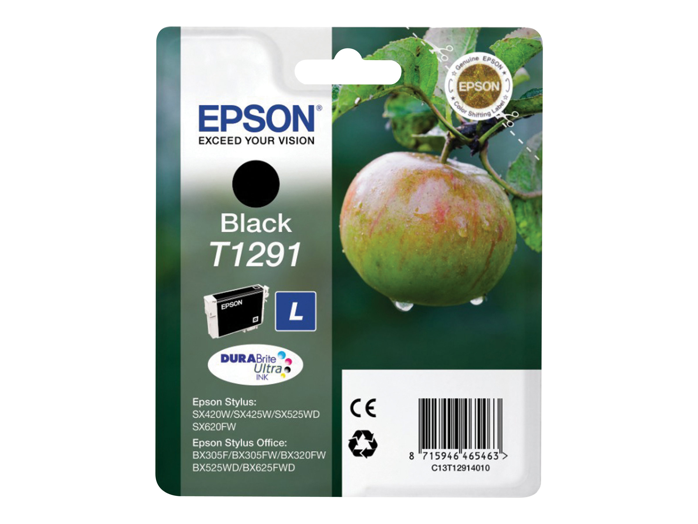 Epson T1291 DURABrite Ultra high-capacity -mustekasetti, musta, 11.2 ml