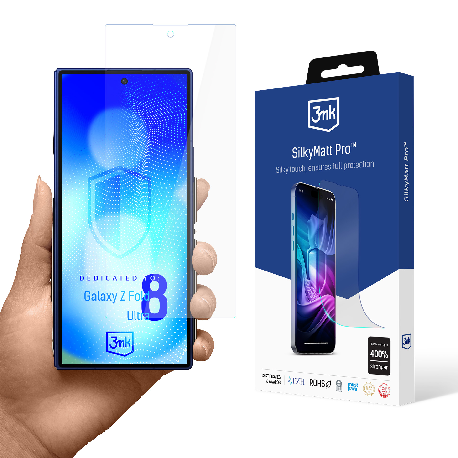 Samsung Galaxy Z Fold 8 Ultra – 3mk Silky Matt Pro puhelimen näytönsuoja