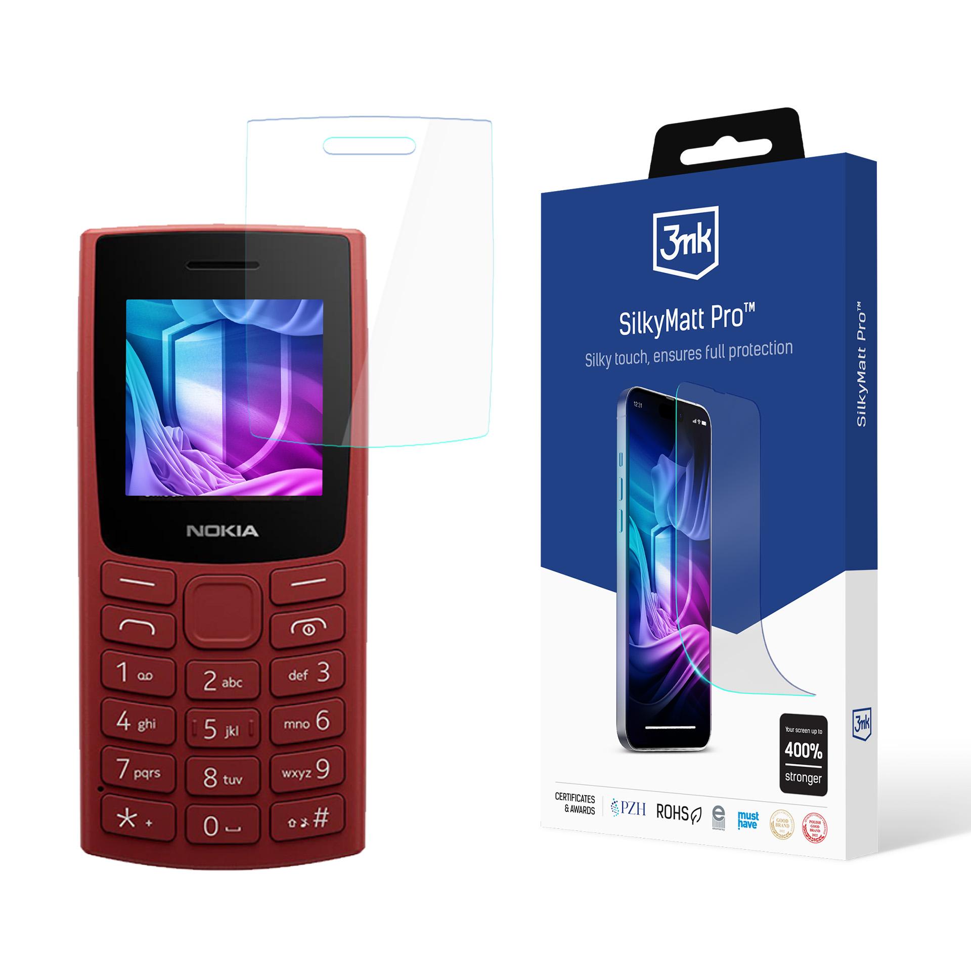 Nokia 105 4G (2023) – 3mk Silky Matt Pro puhelimen näytönsuoja