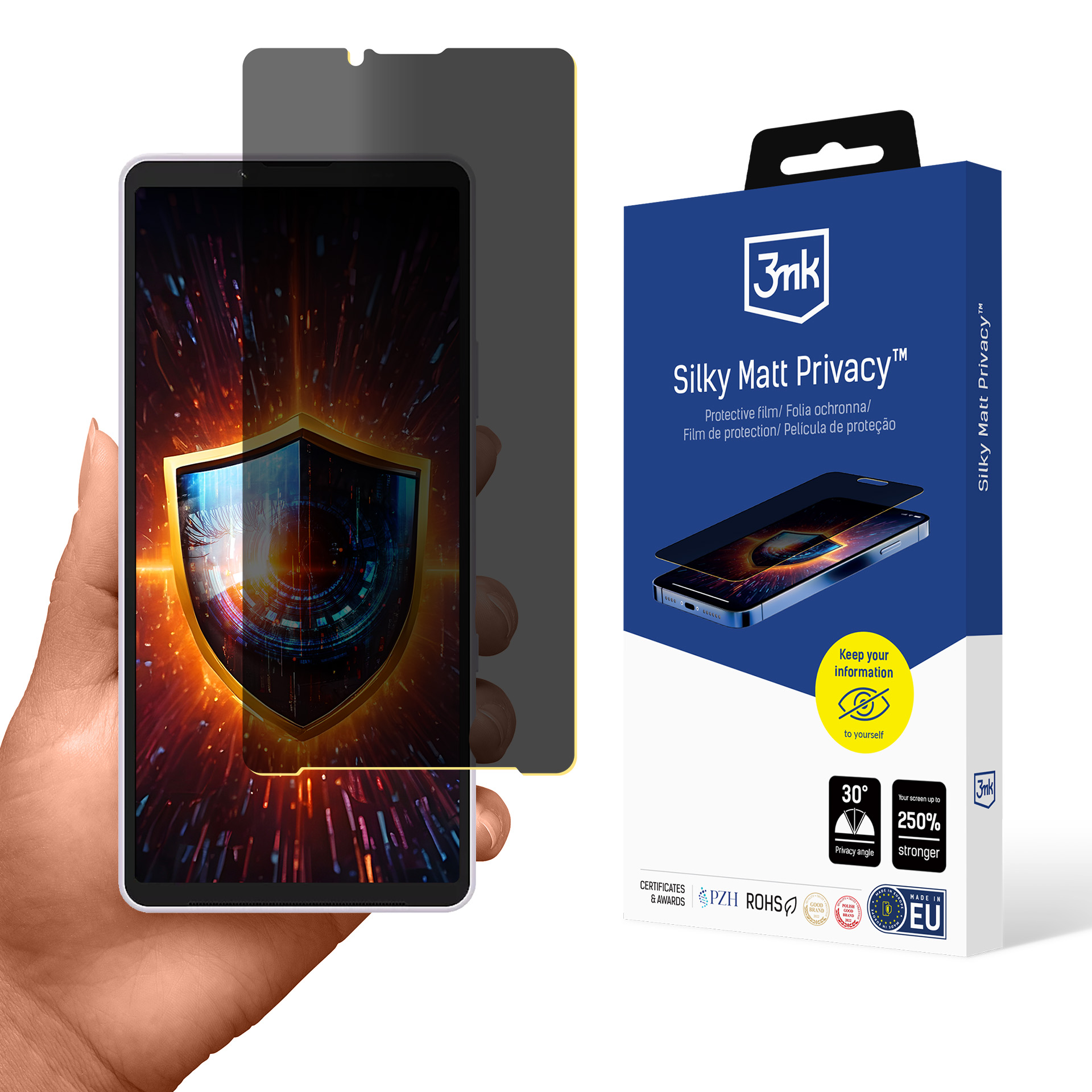 Sony Xperia 10 VIII – 3mk Silky Matt Privacy tietosuojakalvo