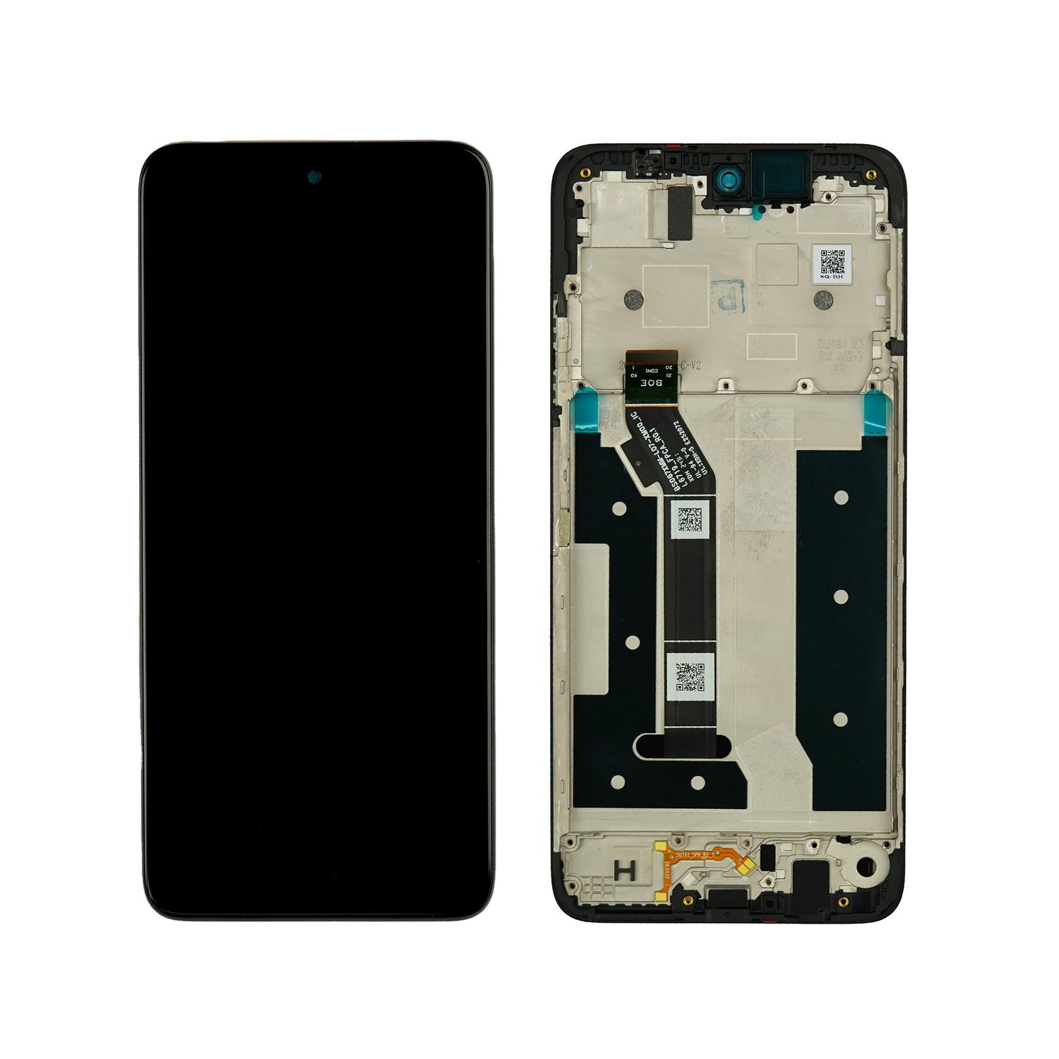 Alkuperäinen LCD-näyttö ja kosketuspaneeli kehyksellä Motorola G35 5G -mallille