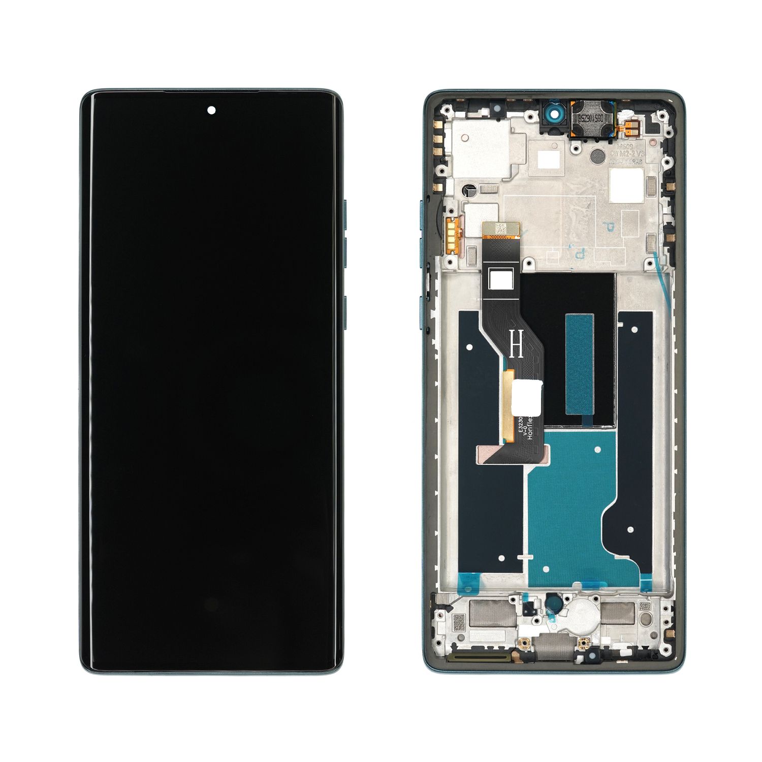 Alkuperäinen LCD-näyttö ja kosketuspaneeli Motorola Edge 50 Fusion -mallille, metsänsininen