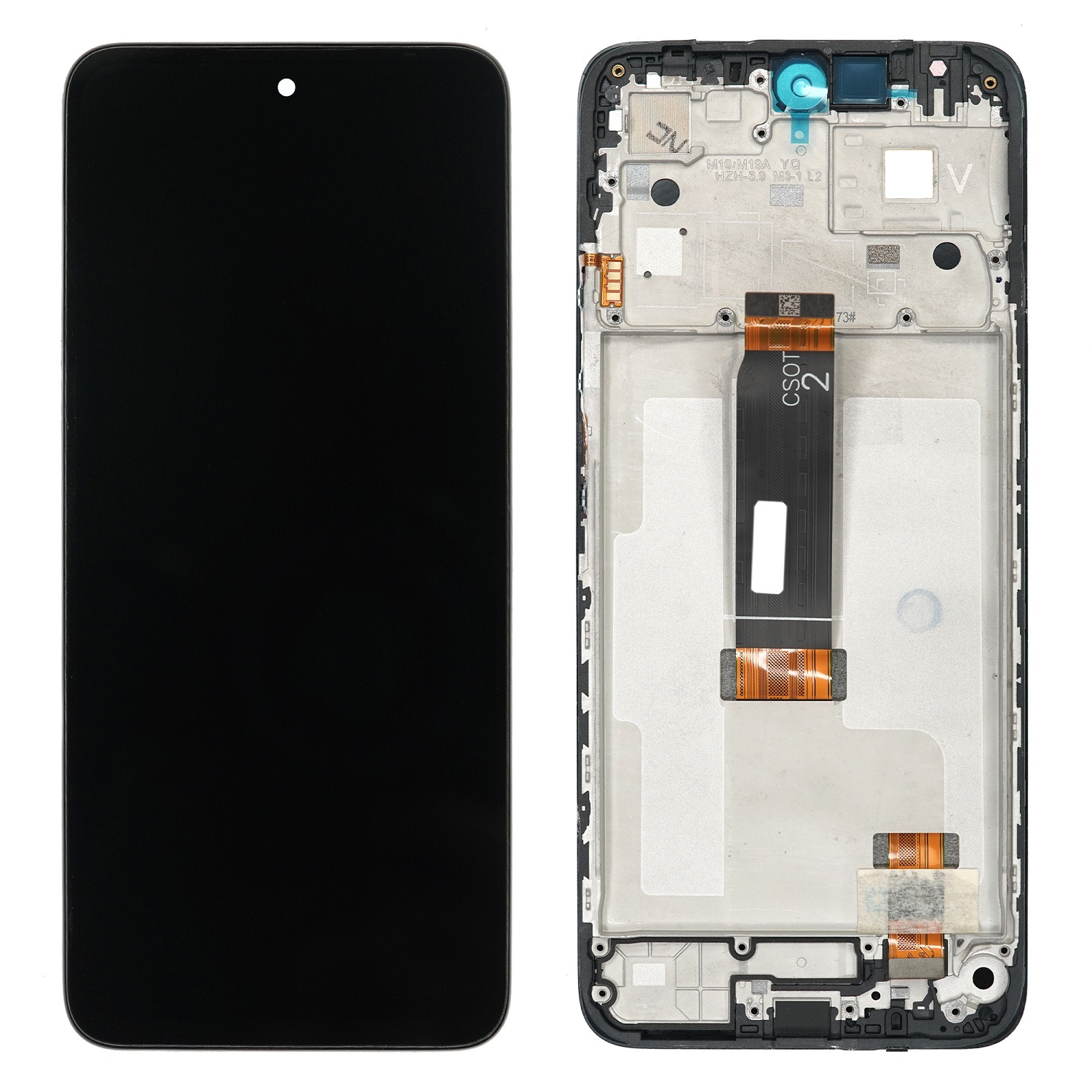 Alkuperäinen LCD-näyttö ja kosketuspaneeli kehyksellä Redmi 12 4G / 5G -mallille