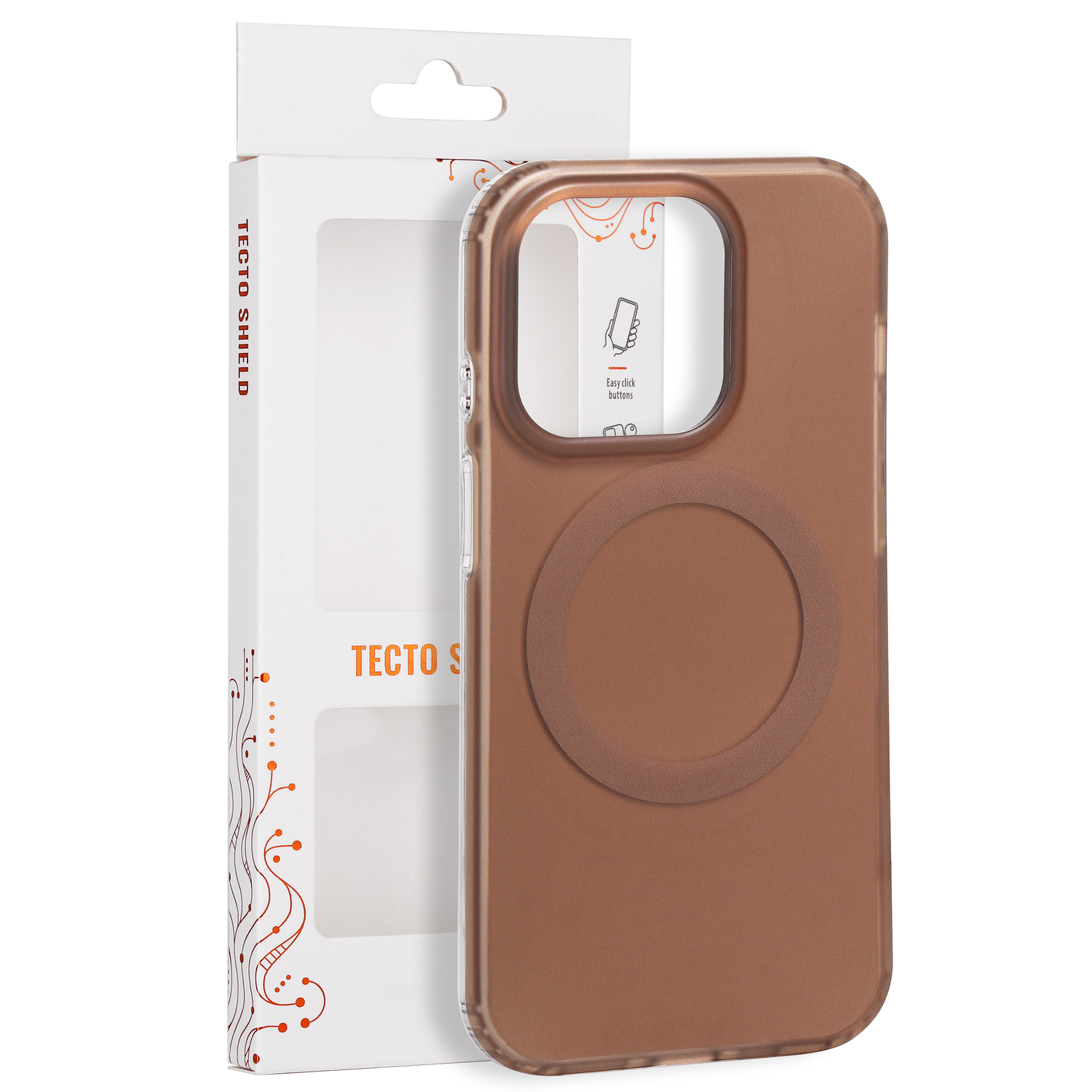 Tecto Shield Mistiq Mag suojakuori iPhone 14 Pro 6,1"-mallille, ruskea