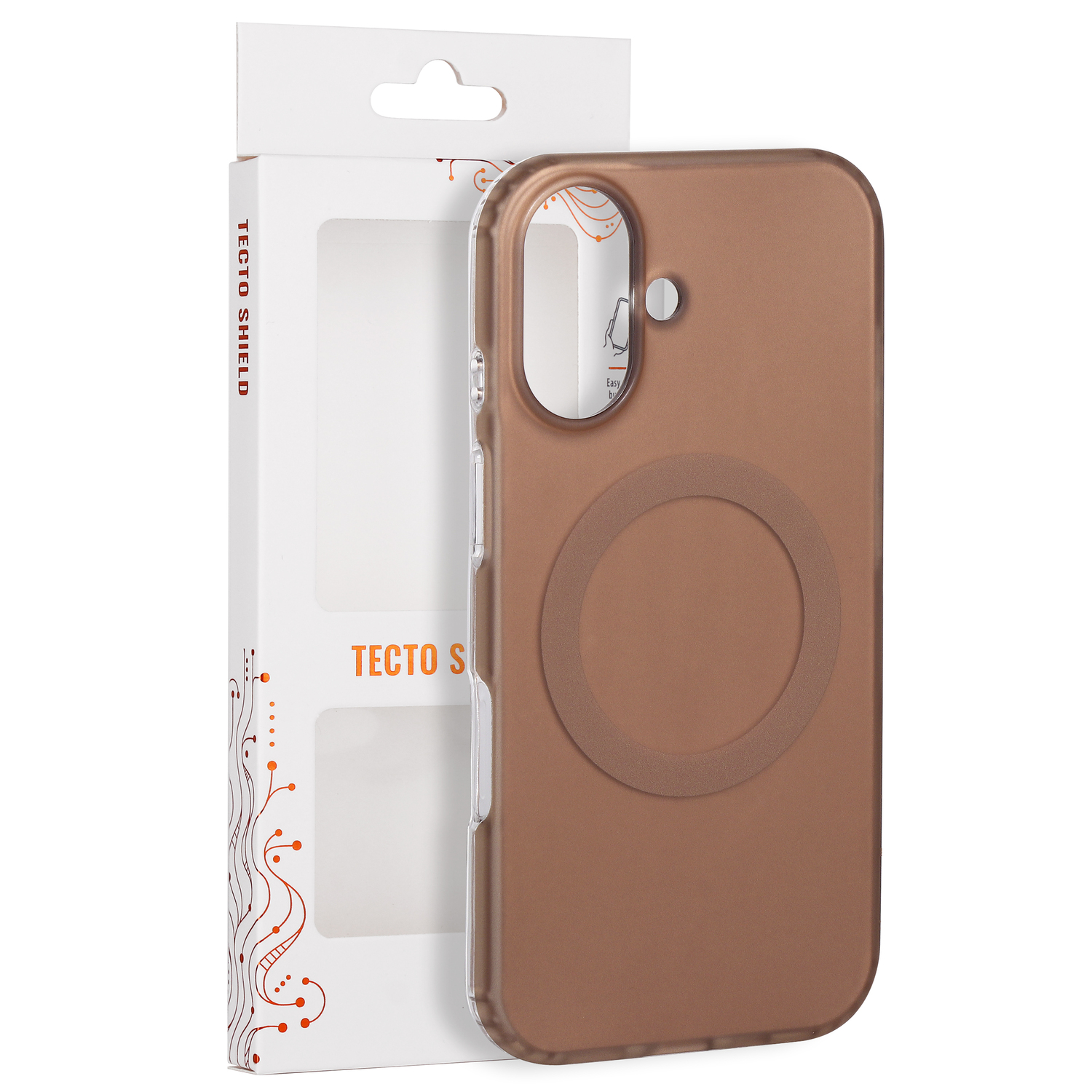 Tecto Shield Mistiq Mag suojakuori iPhone 16 6,1"-mallille, ruskea