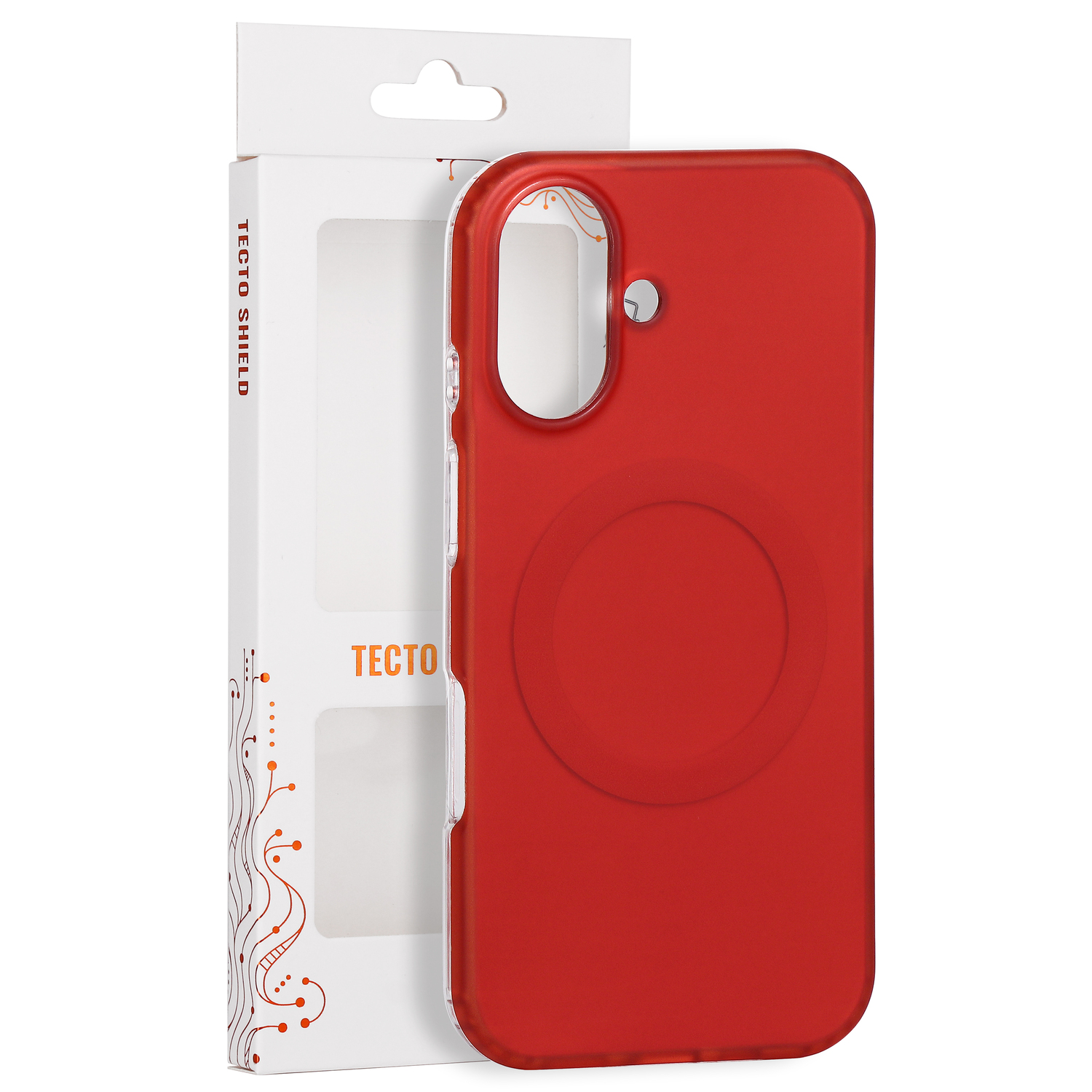 Tecto Shield Mistiq Mag suojakuori iPhone 16 6,1"-mallille, punainen