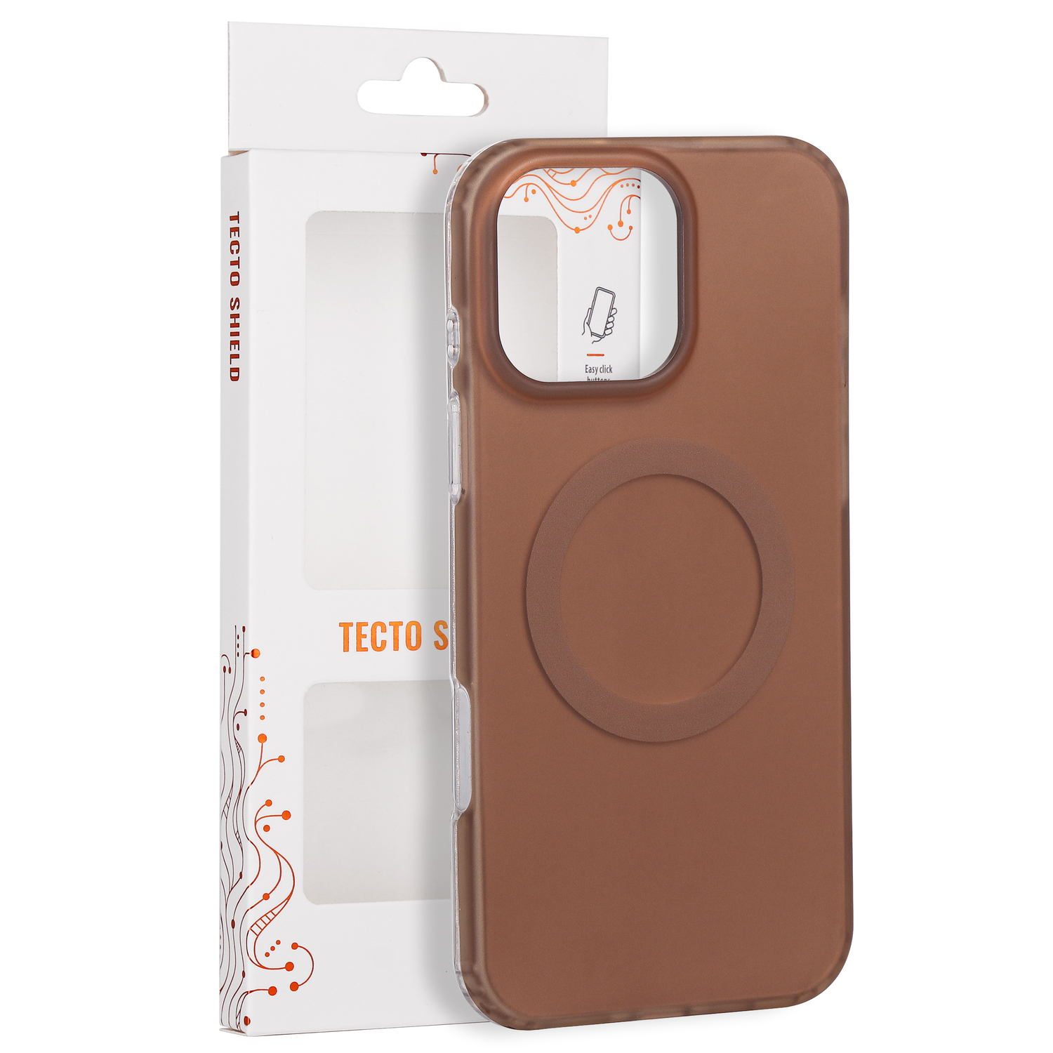 Tecto Shield Mistiq Mag suojakuori iPhone 16 Pro Max 6,9"-mallille, ruskea