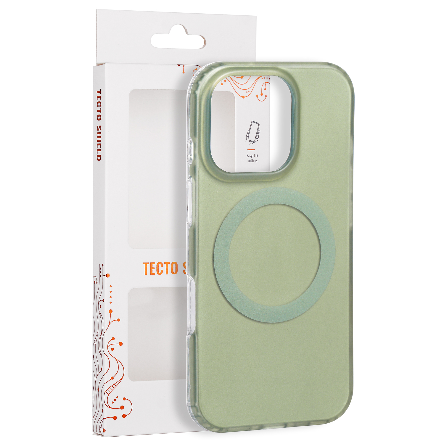Tecto Shield Mistiq Mag suojakuori iPhone 16 Pro 6,3"-mallille, oliivinvihreä