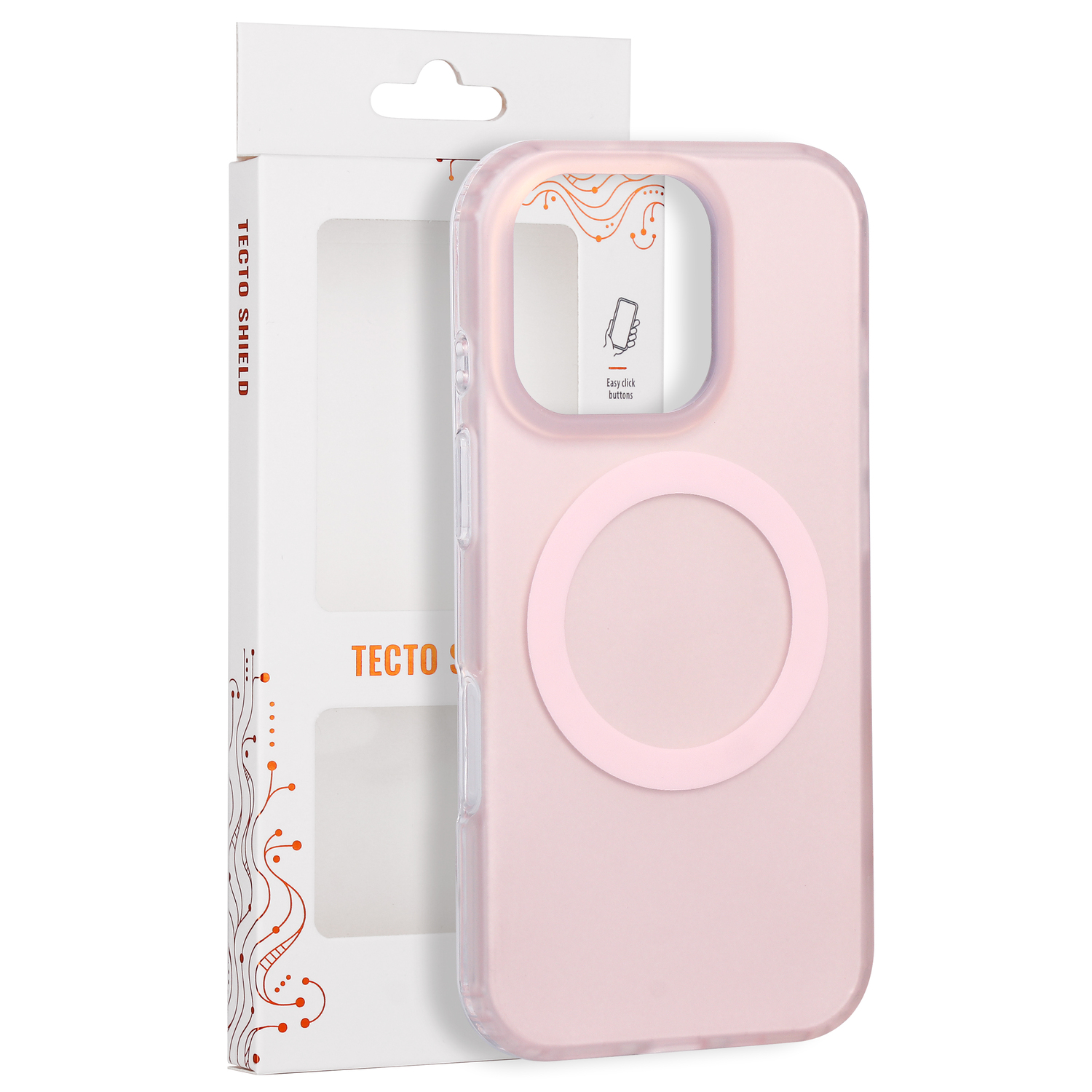 Tecto Shield Mistiq Mag suojakuori iPhone 16 Pro 6,3"-mallille, vaaleanpunainen