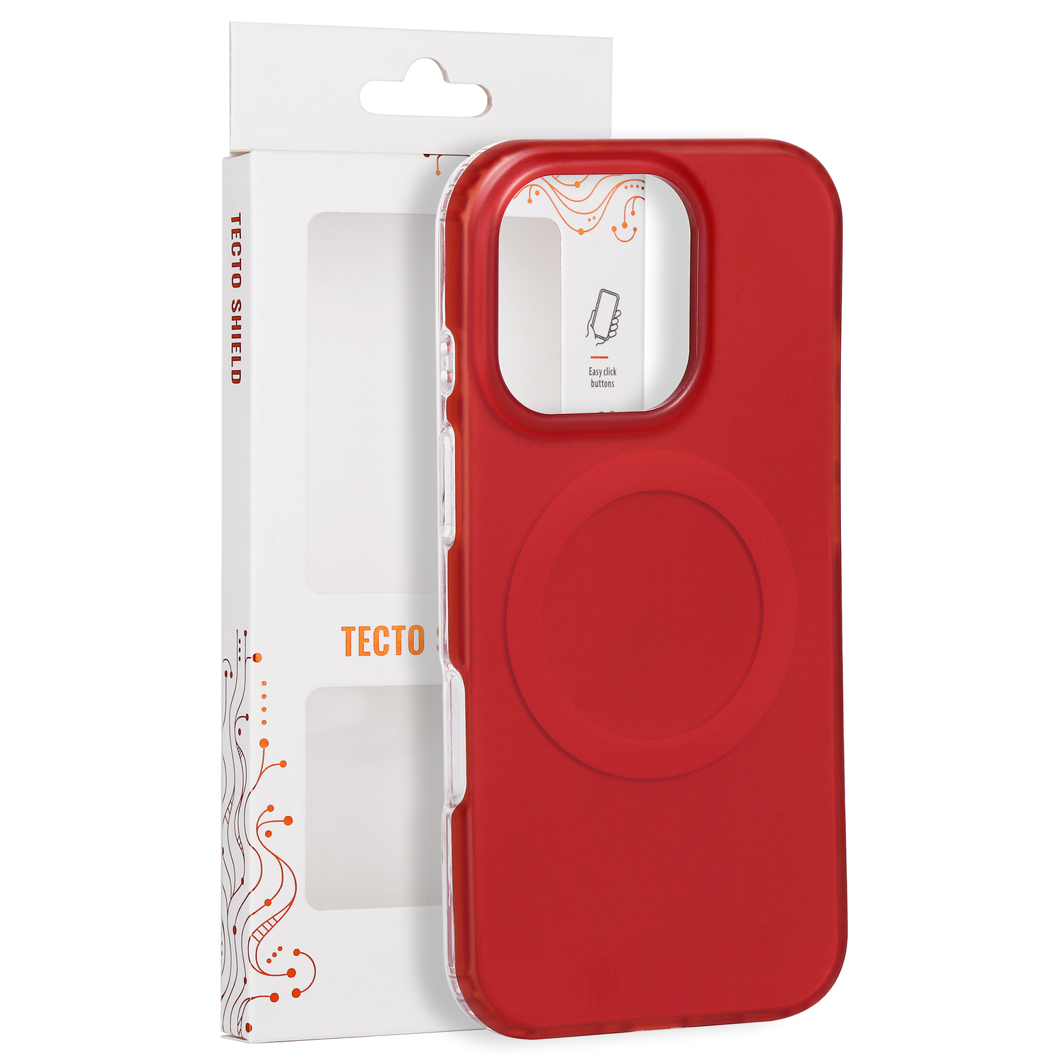Tecto Shield Mistiq Mag suojakuori iPhone 16 Pro 6,3"-mallille, punainen