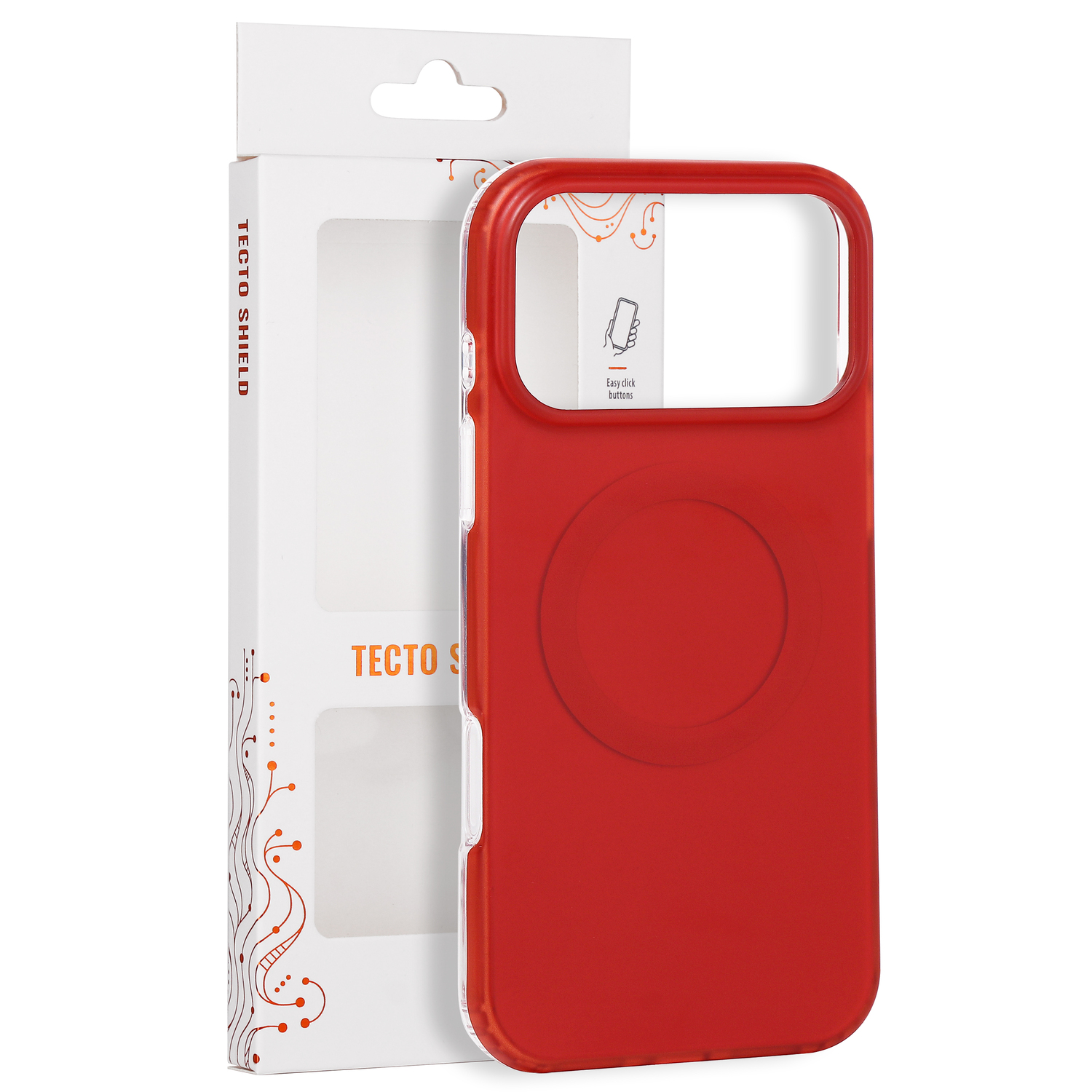 Tecto Shield Mistiq Mag suojakuori iPhone 17 Pro Max 6,9" / 18 Pro Max 6,9"-mallille, punainen