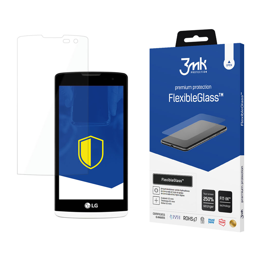 LG Leon LTE – 3mk FlexibleGlass puhelimen näytönsuoja