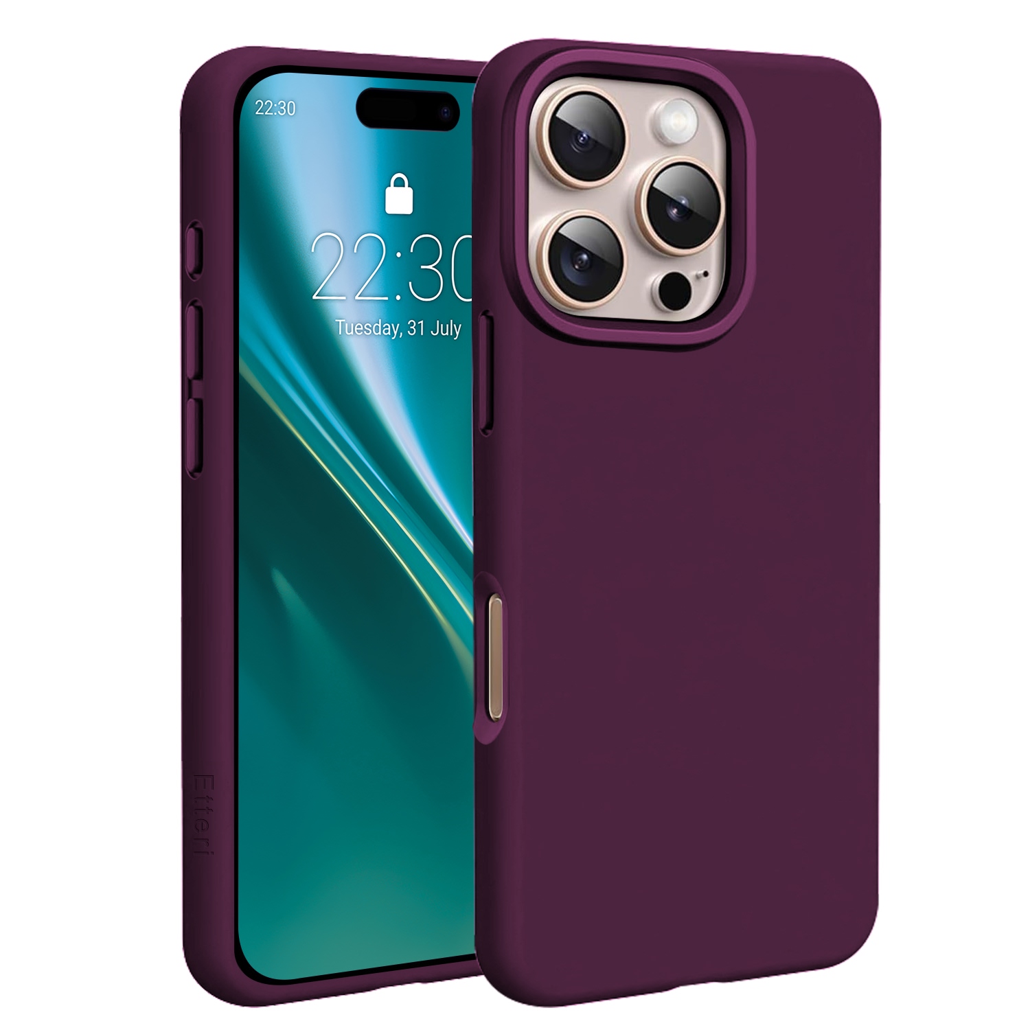 Etteri Silicone Mag -suojakuori iPhone 16 Pro Max 6,9 tuumaa -malleille, tumma kirsikanpunainen