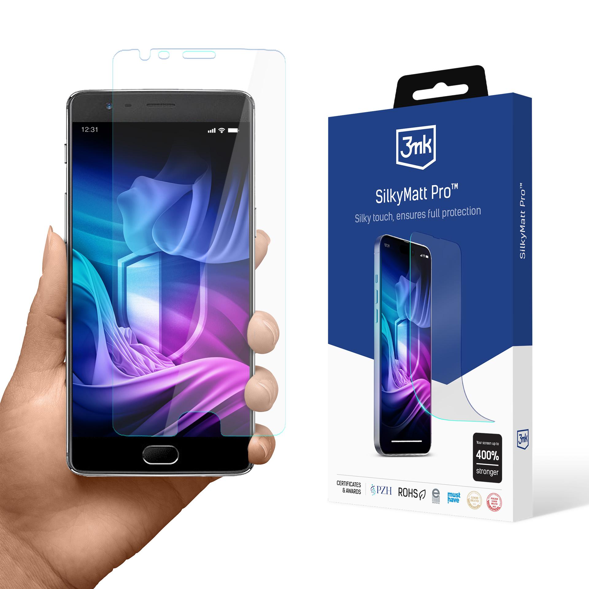 OnePlus 3T – 3mk Silky Matt Pro puhelimen näytönsuoja