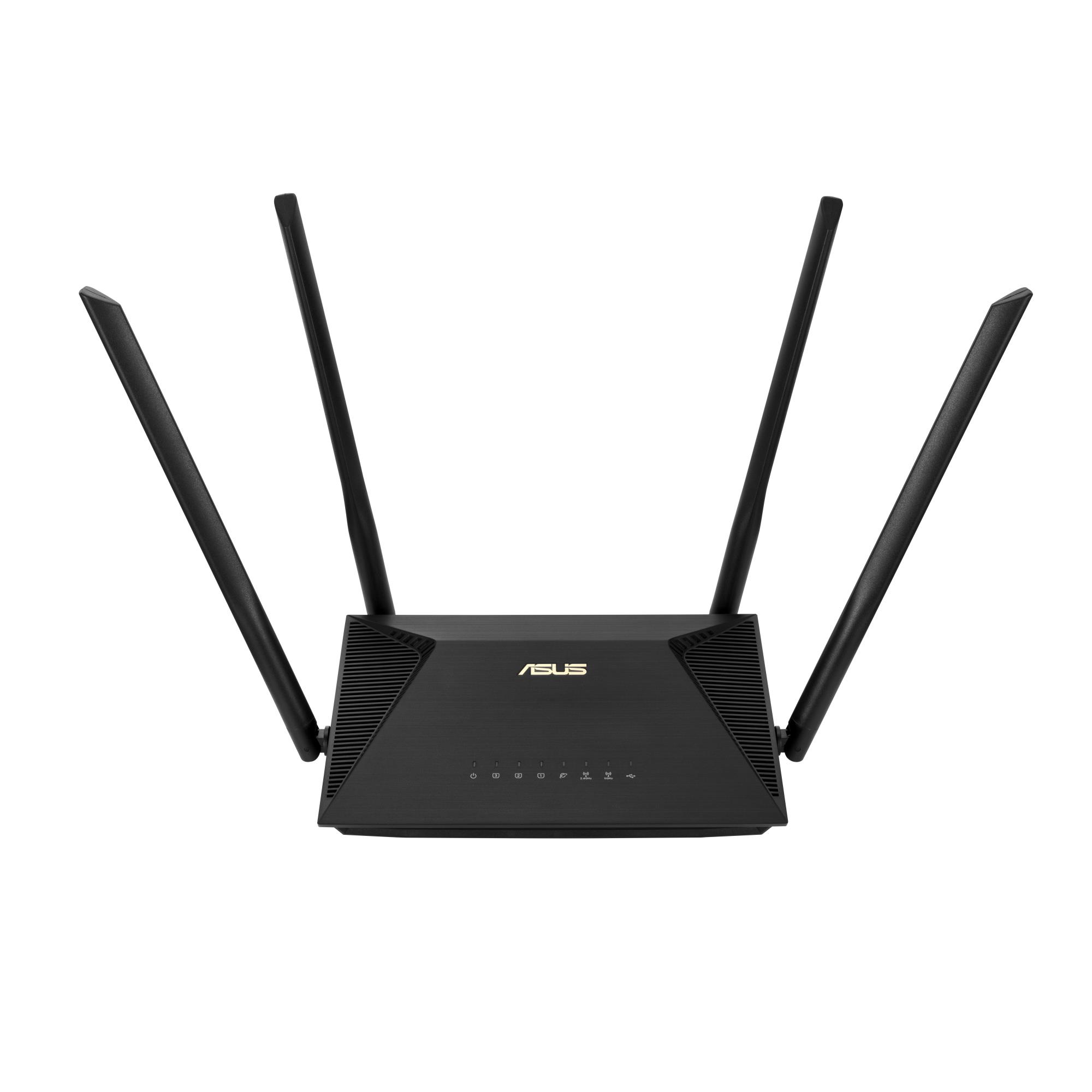 ASUS RT-AX53U -langaton reititin, Wi-Fi 6 (802.11ax), Ethernet WAN, RJ-45, 3G / 4G, 1 LAN-portti, USB