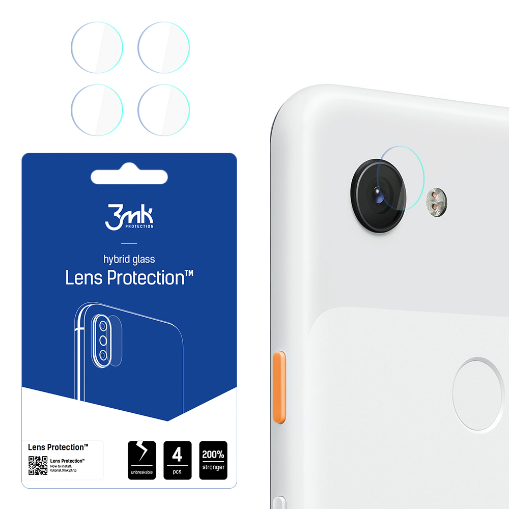 3MK Flexible Glass Lens Google Pixel 3a kameralle 4 kpl.