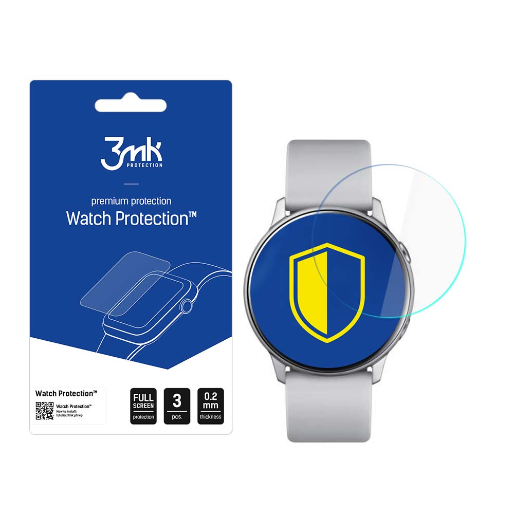 Samsung Galaxy Watch Active – 3mk Watch Protection ARC älykellon näytönsuoja