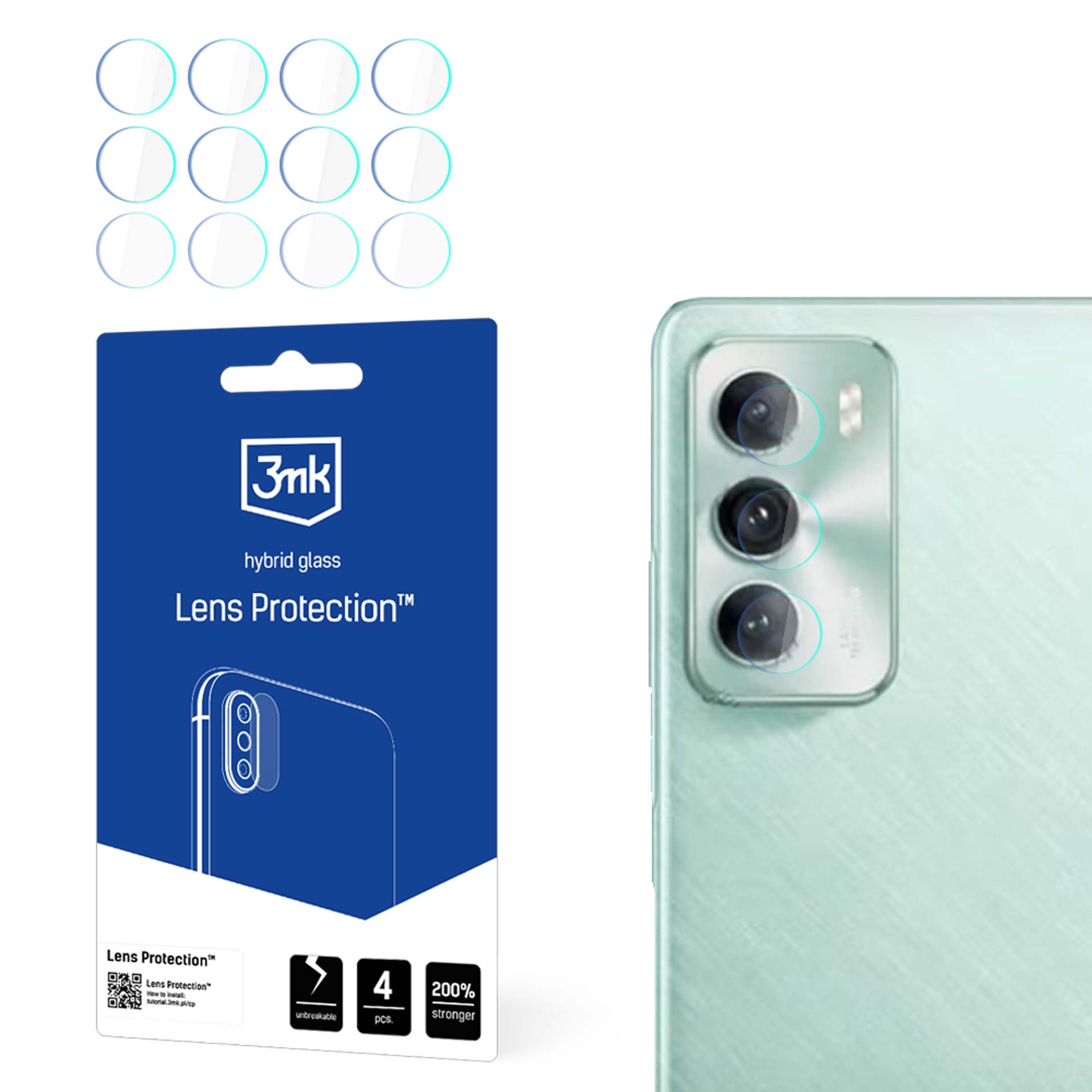 3mk Lens Protection kameran suojakansi Oppo Reno 12