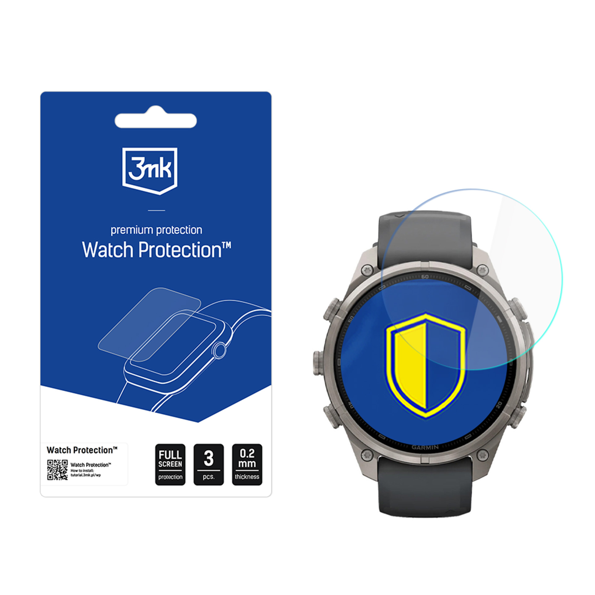 Garmin Fenix 9 Pro 47mm – 3mk Watch Protection FlexibleGlass älykellon näytönsuoja