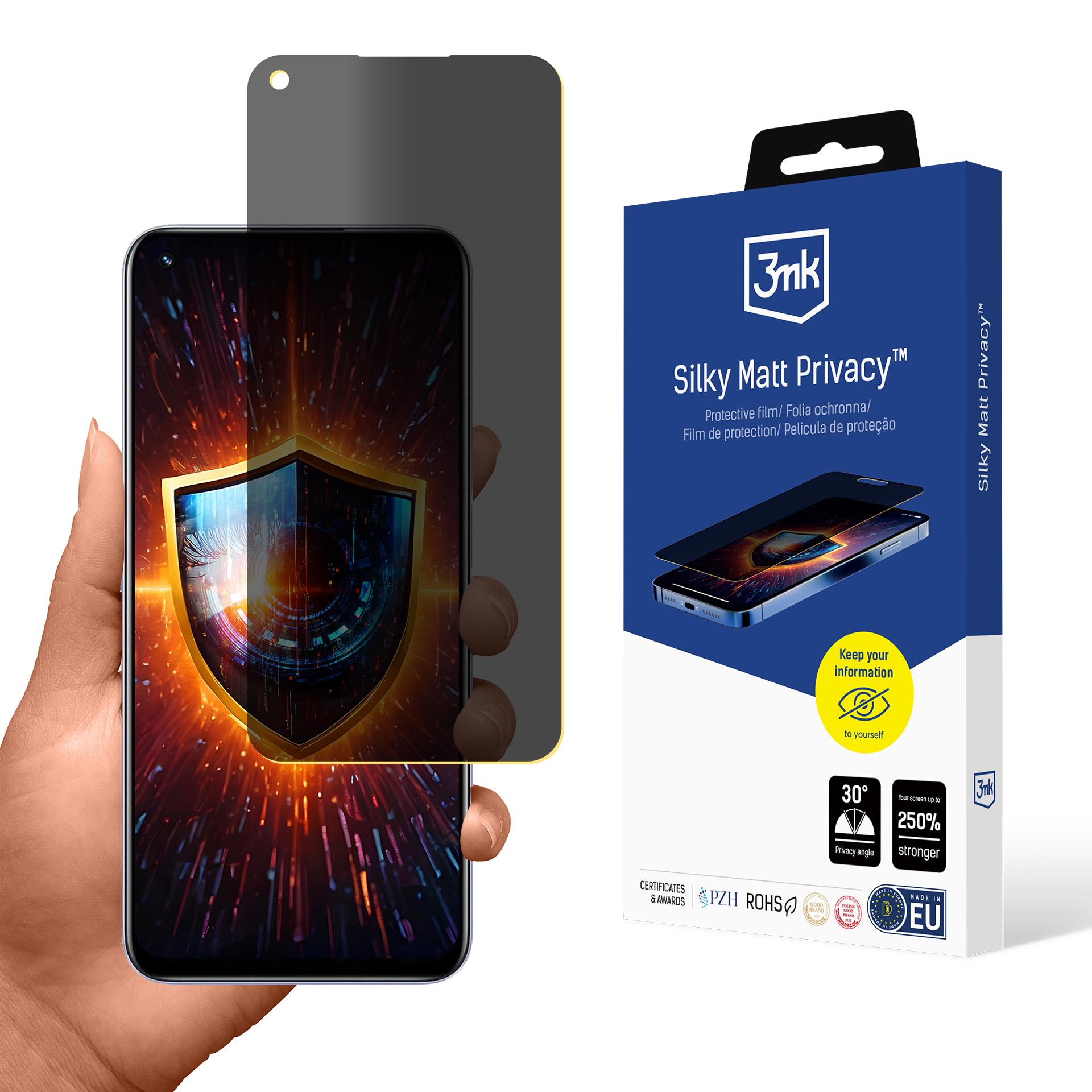 Realme 8i – 3mk Silky Matt Privacy tietosuojakalvo